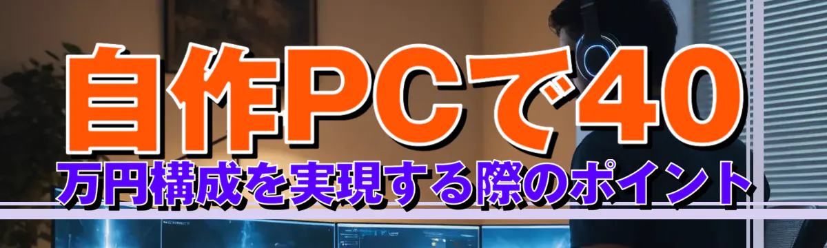 自作PCで40万円構成を実現する際のポイント