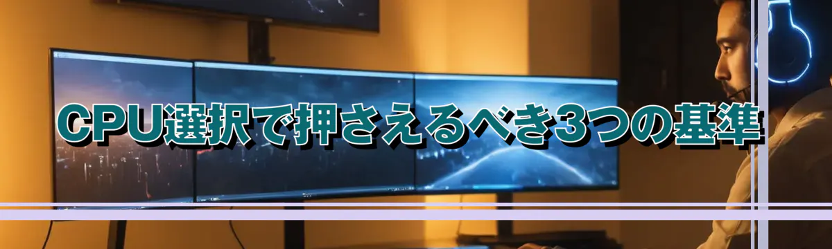 CPU選択で押さえるべき3つの基準