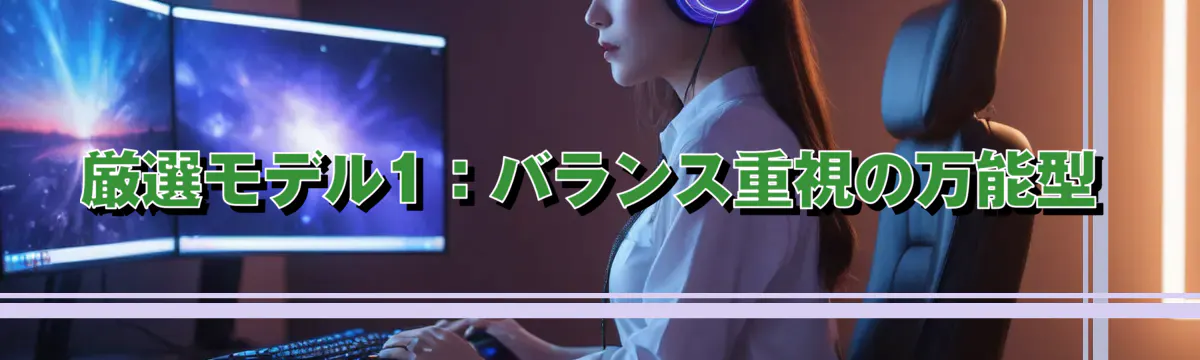 厳選モデル1：バランス重視の万能型