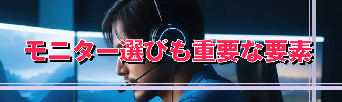モニター選びも重要な要素