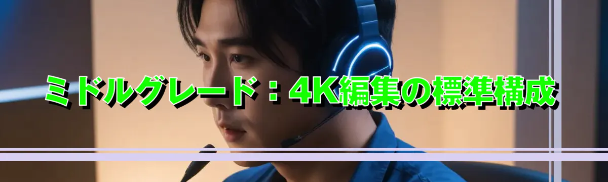 ミドルグレード：4K編集の標準構成