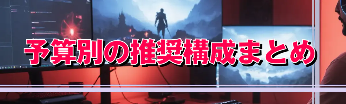 予算別の推奨構成まとめ