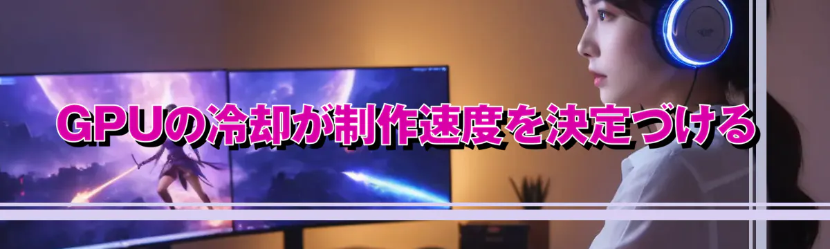 GPUの冷却が制作速度を決定づける