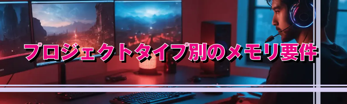 プロジェクトタイプ別のメモリ要件