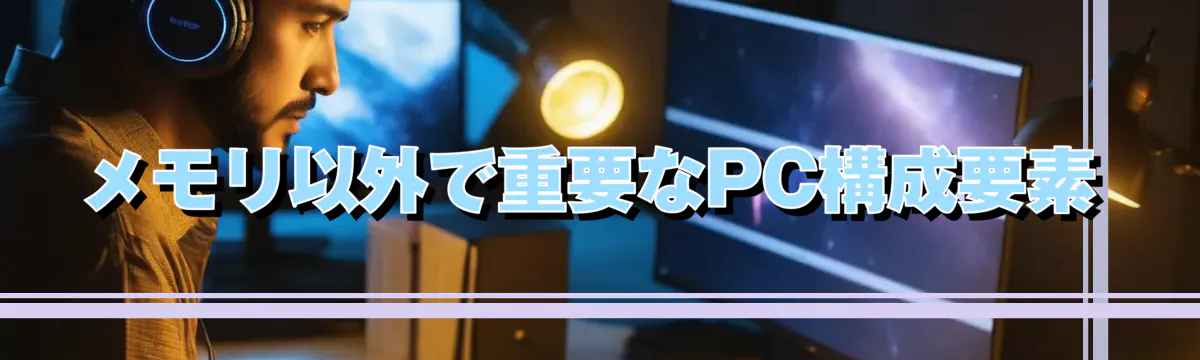 メモリ以外で重要なPC構成要素