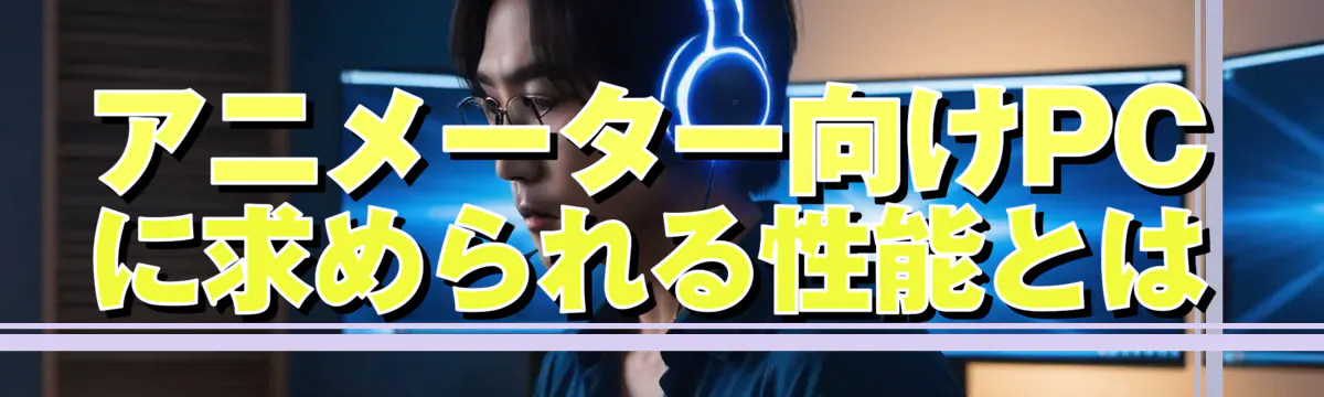 アニメーター向けPCに求められる性能とは
