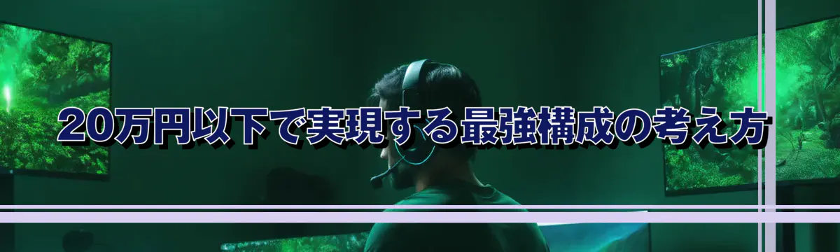 20万円以下で実現する最強構成の考え方
