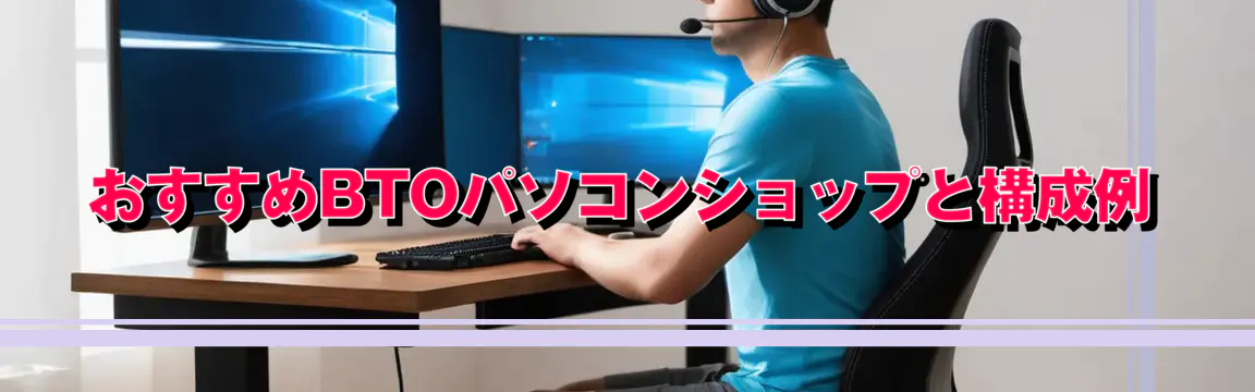 おすすめBTOパソコンショップと構成例