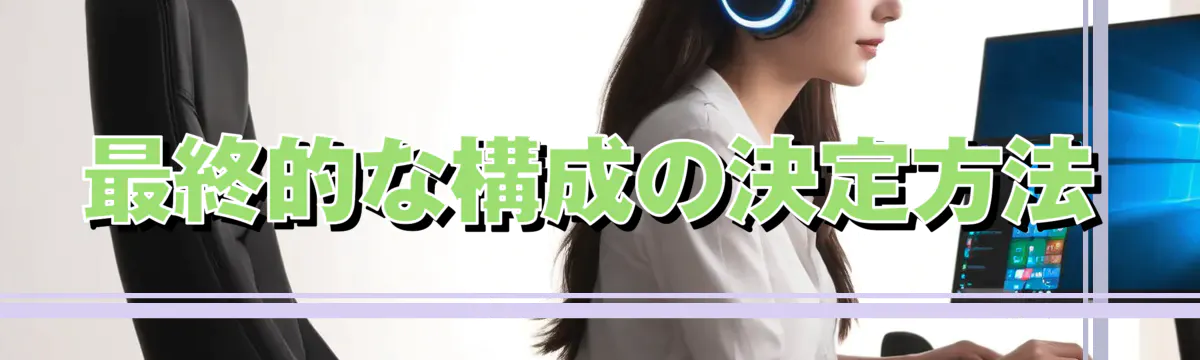 最終的な構成の決定方法