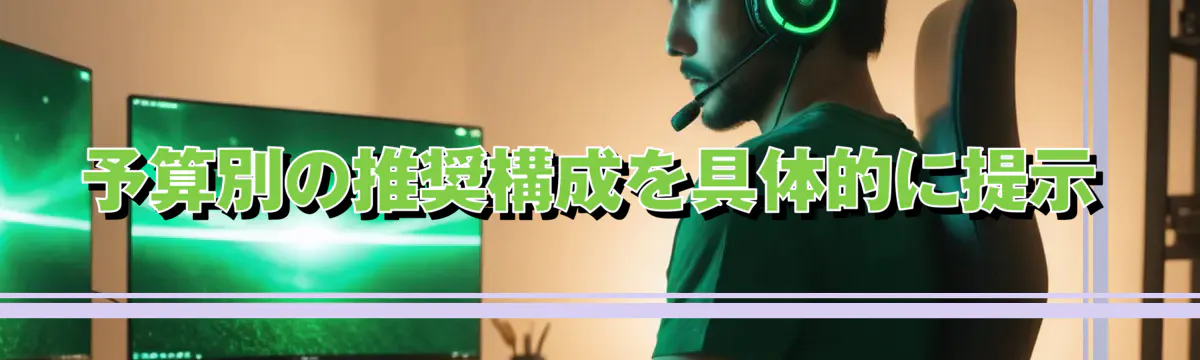 予算別の推奨構成を具体的に提示