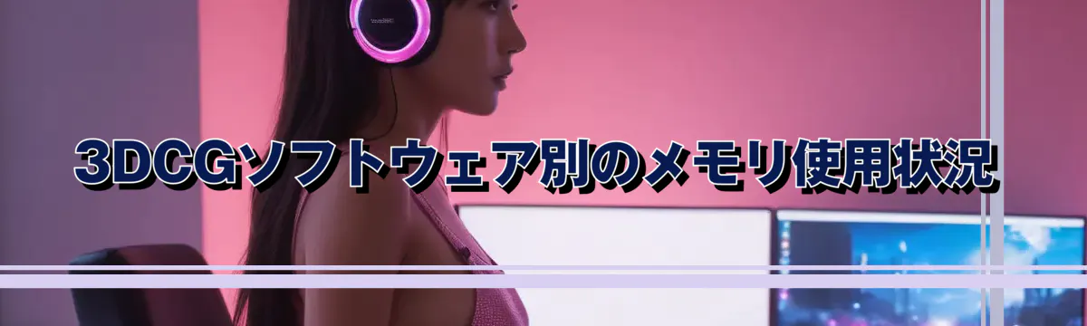 3DCGソフトウェア別のメモリ使用状況