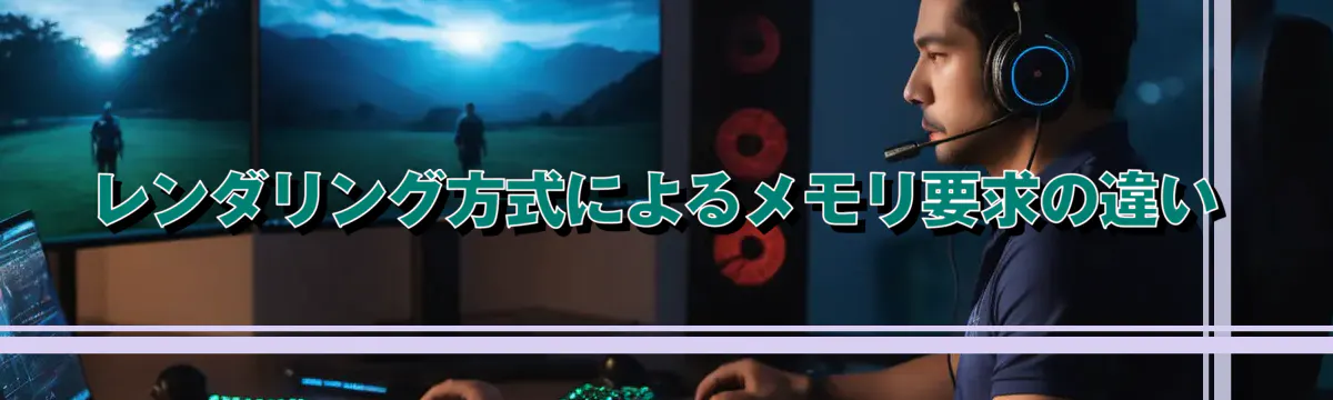 レンダリング方式によるメモリ要求の違い