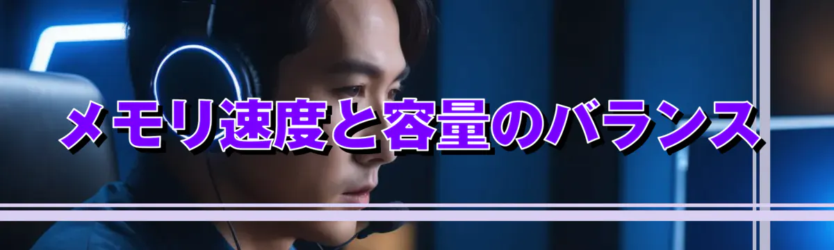 メモリ速度と容量のバランス