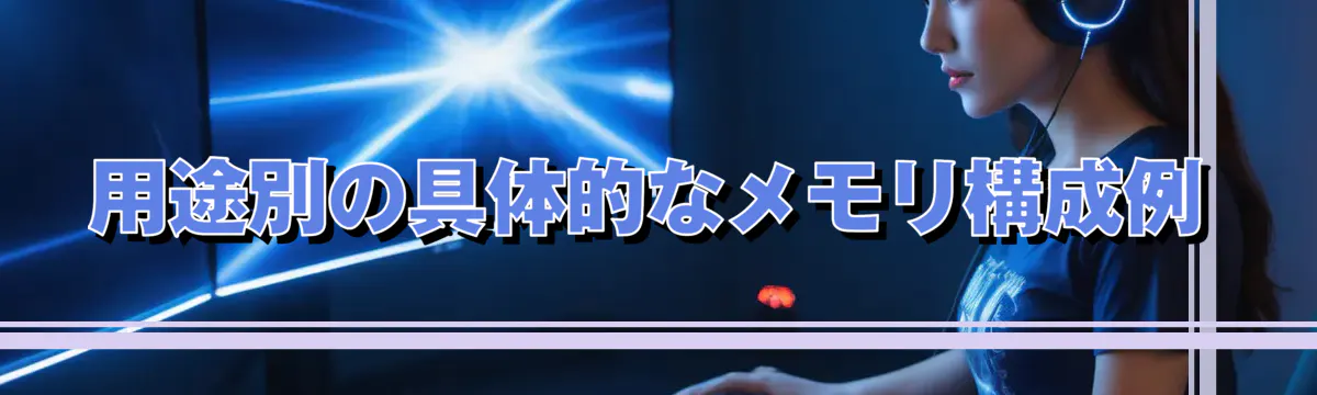 用途別の具体的なメモリ構成例