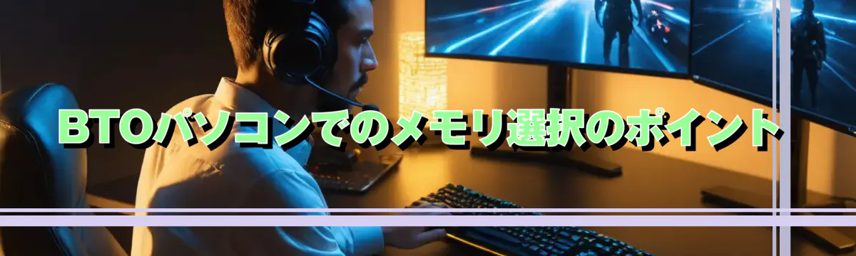 BTOパソコンでのメモリ選択のポイント