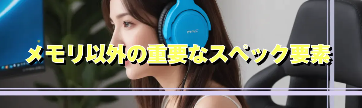 メモリ以外の重要なスペック要素