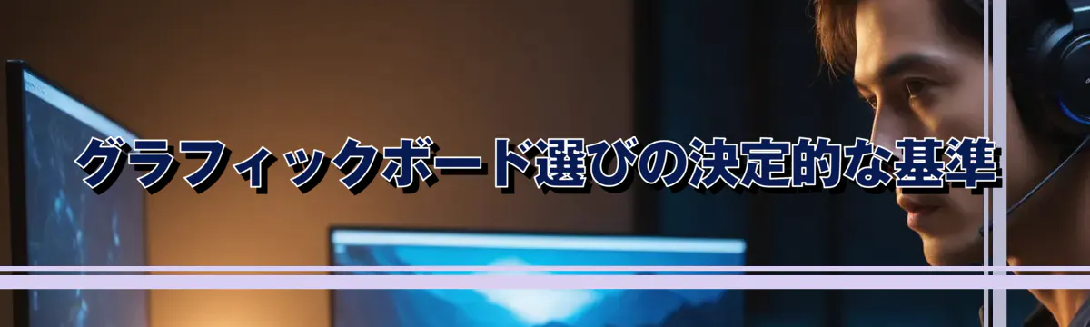 グラフィックボード選びの決定的な基準
