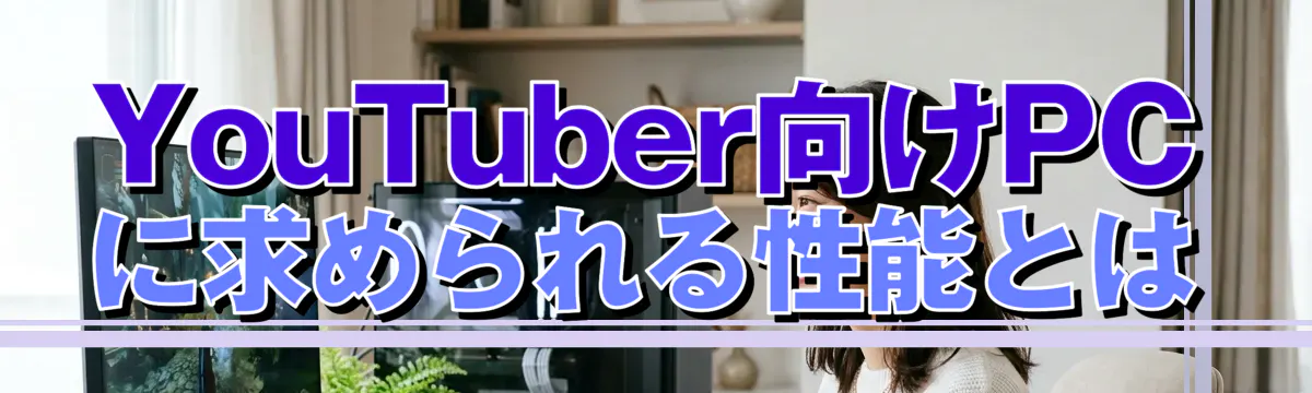 YouTuber向けPCに求められる性能とは