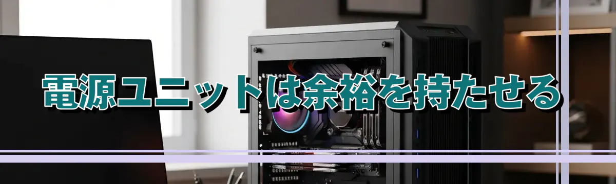 電源ユニットは余裕を持たせる
