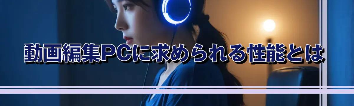 動画編集PCに求められる性能とは