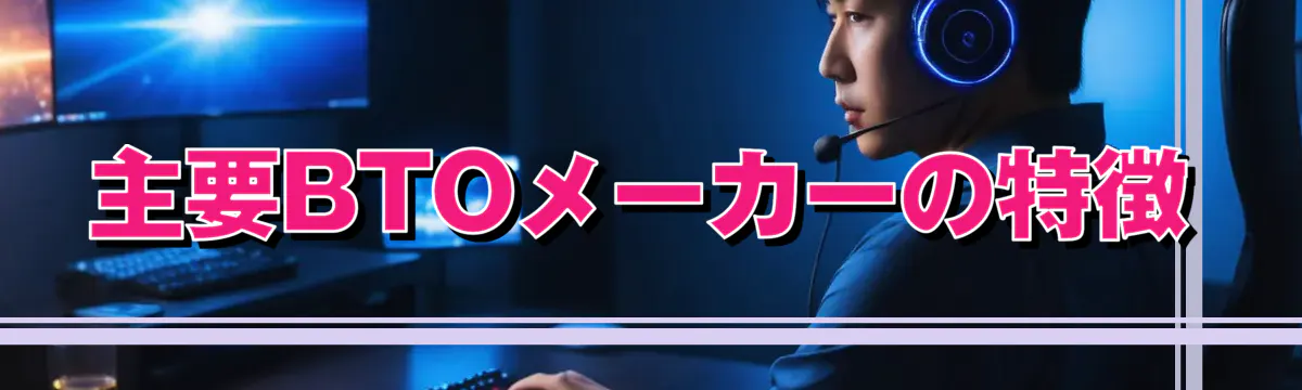 主要BTOメーカーの特徴
