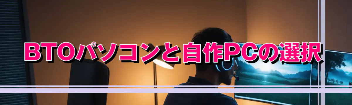 BTOパソコンと自作PCの選択