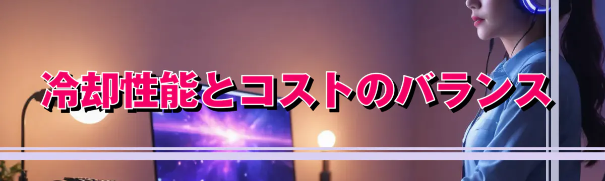 冷却性能とコストのバランス