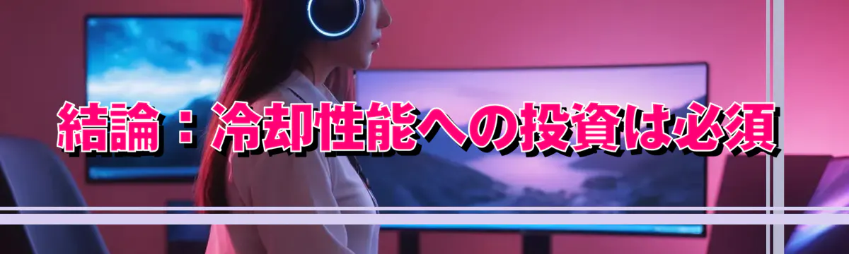 結論:冷却性能への投資は必須