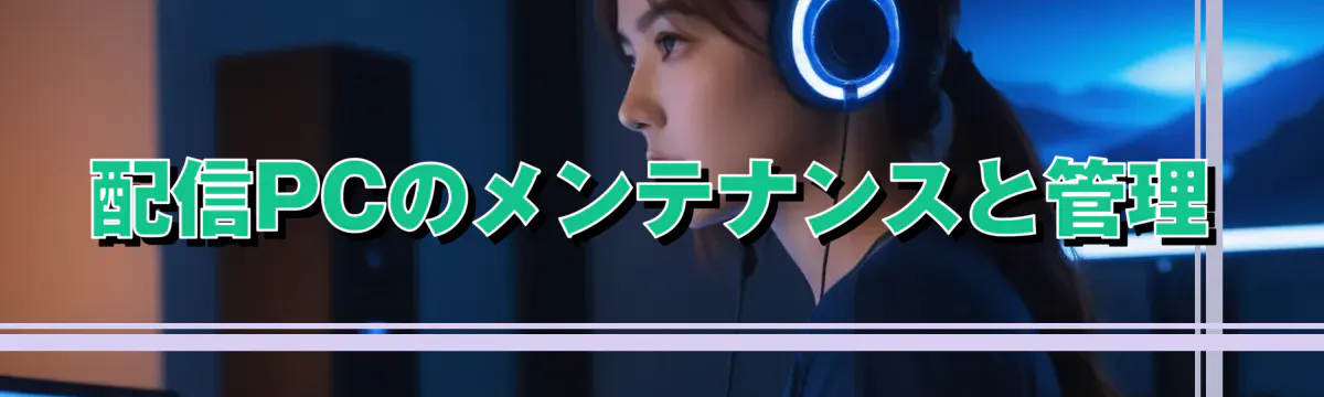 配信PCのメンテナンスと管理