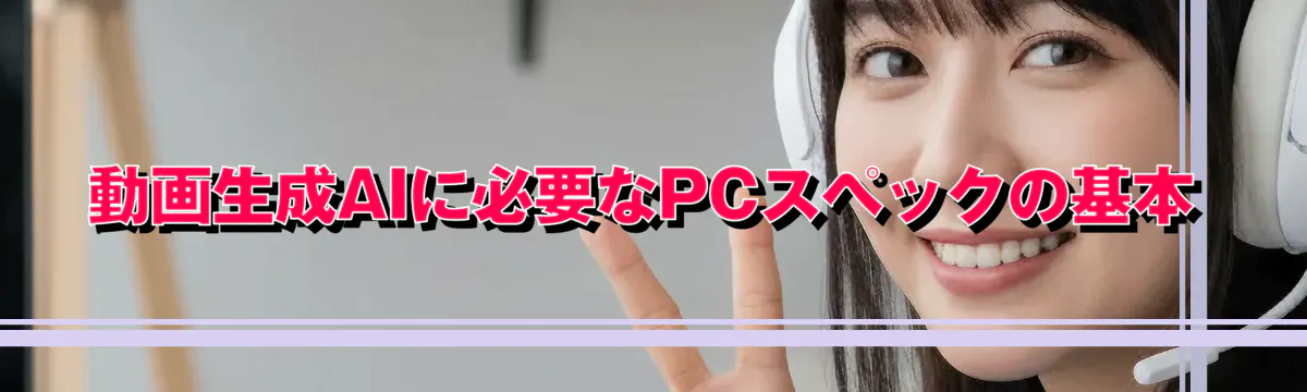 動画生成AIに必要なPCスペックの基本
