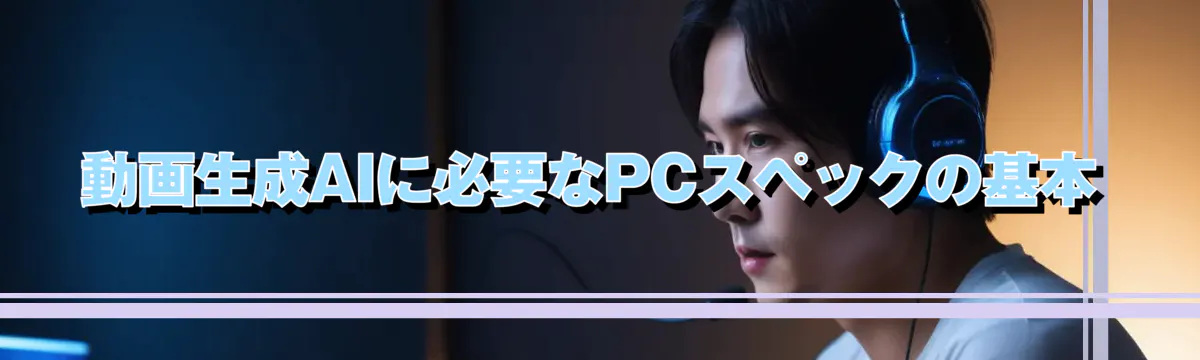 動画生成AIに必要なPCスペックの基本
