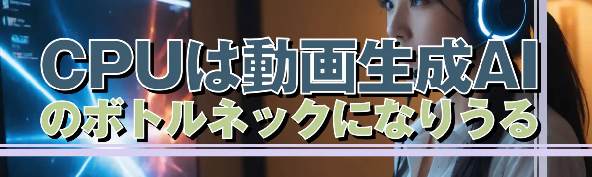 CPUは動画生成AIのボトルネックになりうる