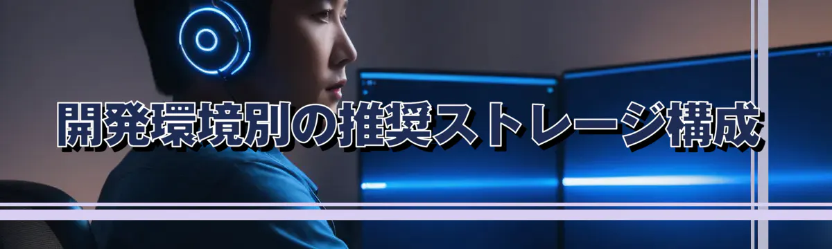 開発環境別の推奨ストレージ構成