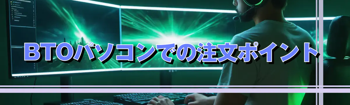 BTOパソコンでの注文ポイント