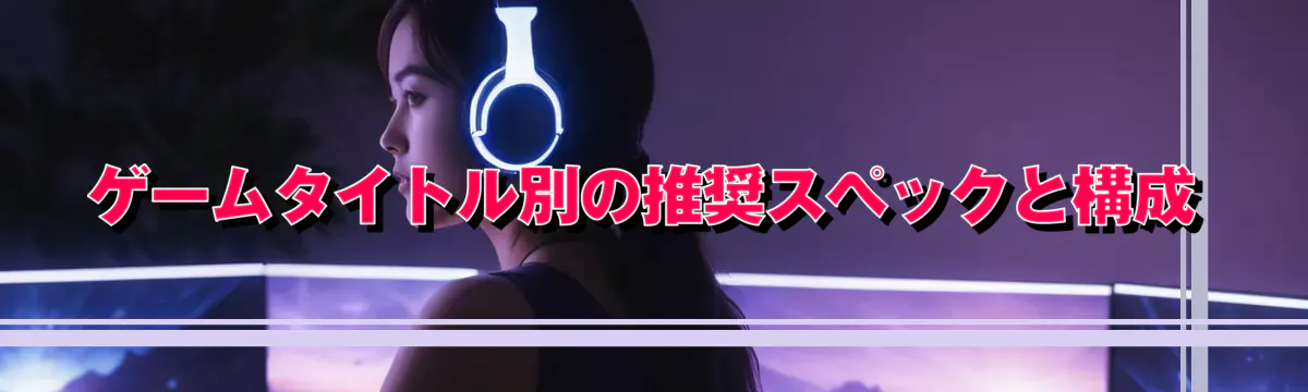ゲームタイトル別の推奨スペックと構成