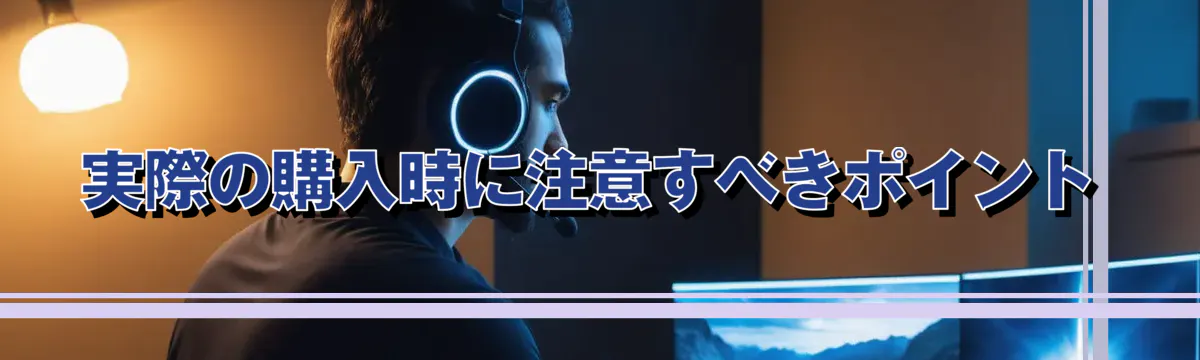 実際の購入時に注意すべきポイント