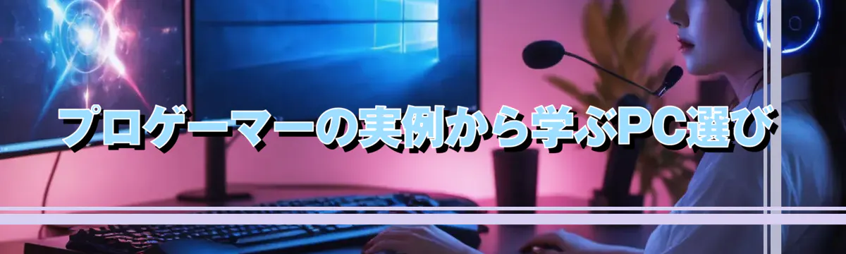 プロゲーマーの実例から学ぶPC選び