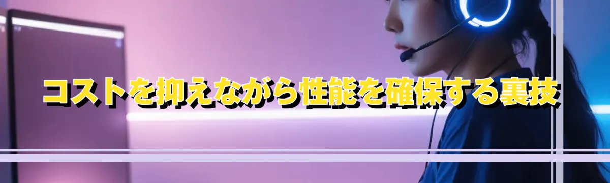 コストを抑えながら性能を確保する裏技