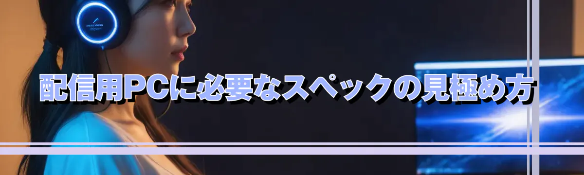 配信用PCに必要なスペックの見極め方