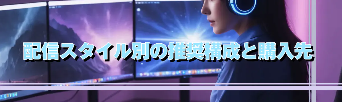 配信スタイル別の推奨構成と購入先