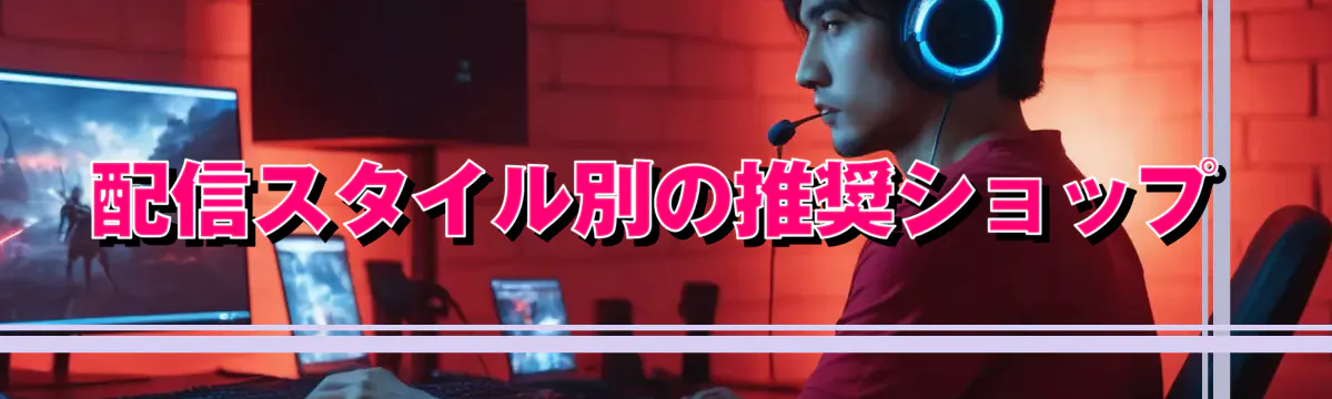 配信スタイル別の推奨ショップ