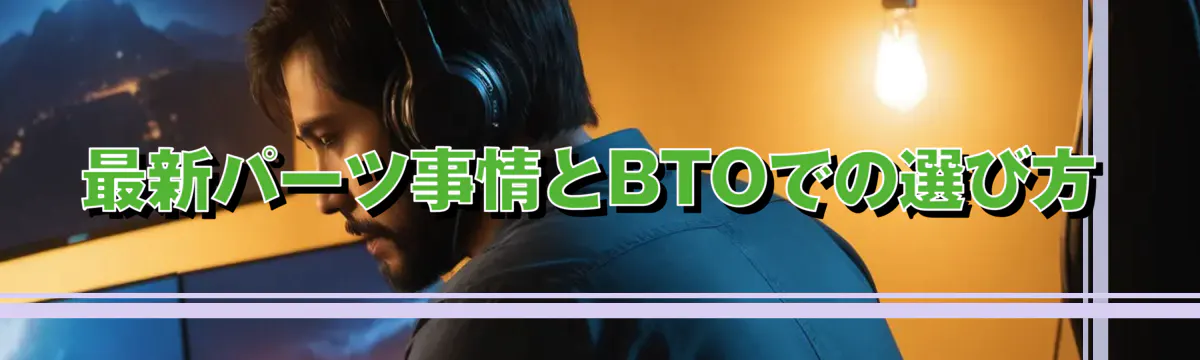 最新パーツ事情とBTOでの選び方