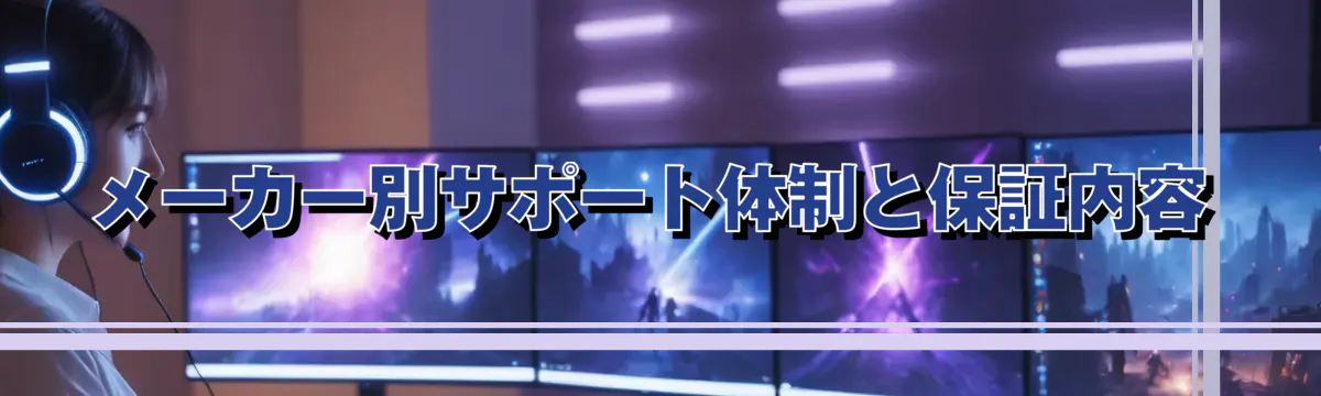 メーカー別サポート体制と保証内容