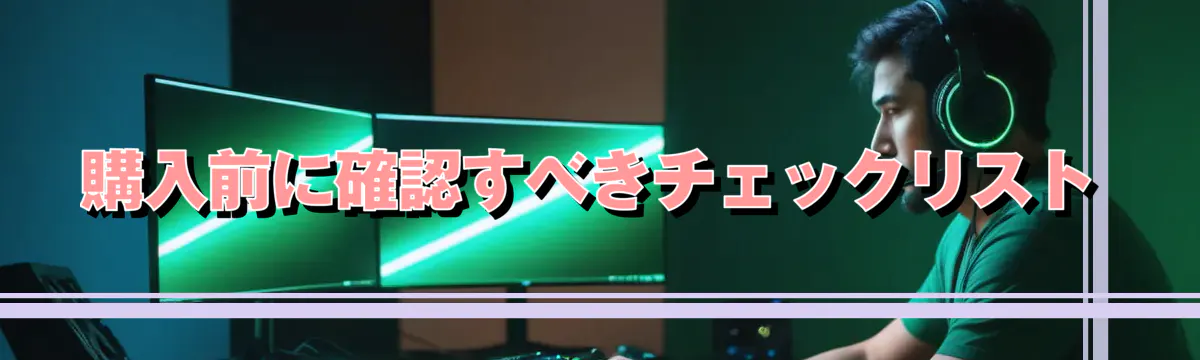 購入前に確認すべきチェックリスト