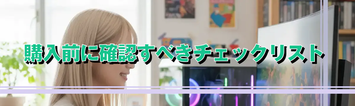 購入前に確認すべきチェックリスト