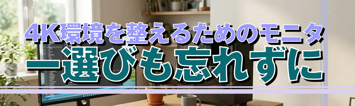 4K環境を整えるためのモニター選びも忘れずに