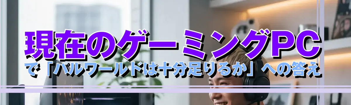 現在のゲーミングPCで「パルワールドは十分足りるか」への答え