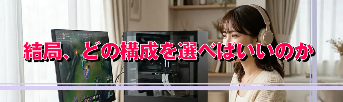 結局、どの構成を選べばいいのか