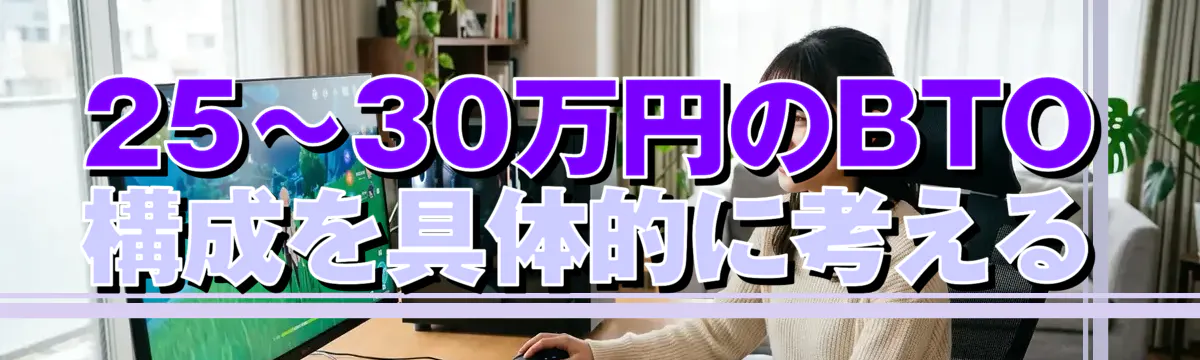 25〜30万円のBTO構成を具体的に考える