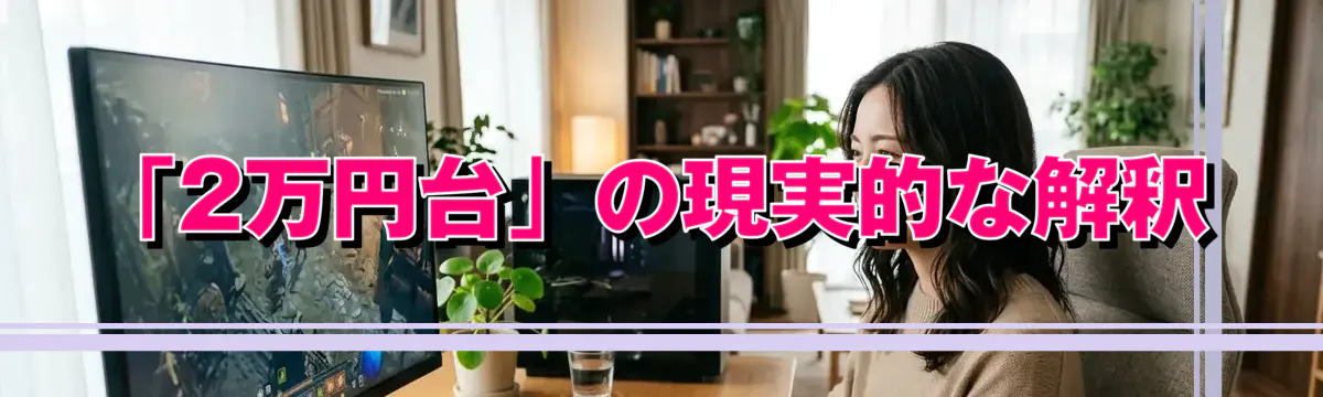 「2万円台」の現実的な解釈